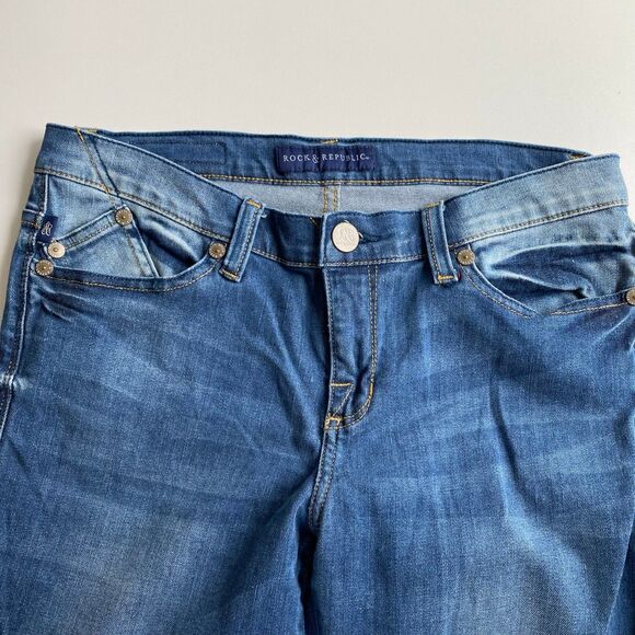 Rock & Republic Roth Women’s Jeans Flare 10M R010549 Dark Wash - Picture 3 of 8